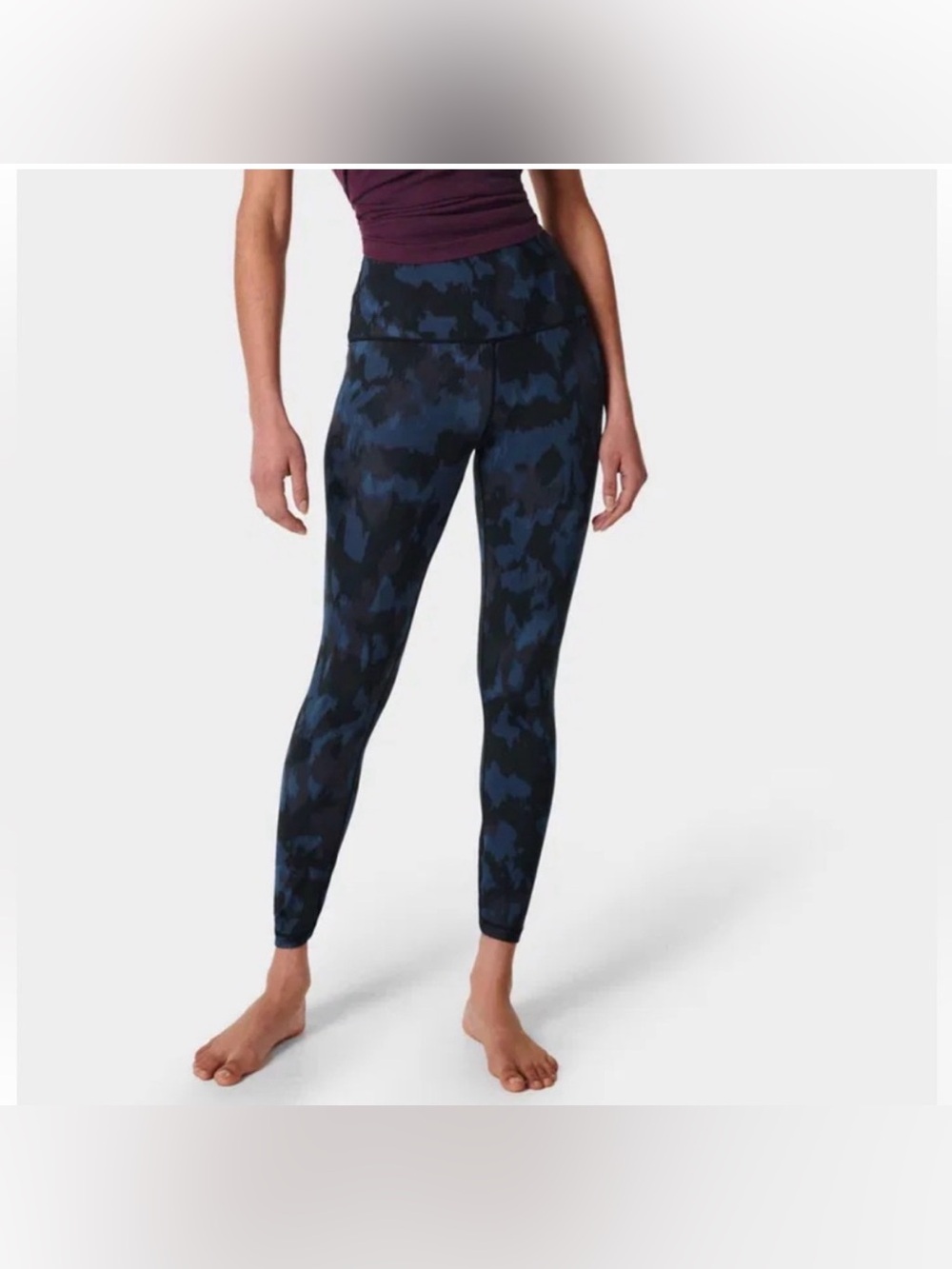 Sweaty Betty-sz12(US) Navy & Black Camo High-Rise Performance Leggings